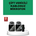 Zero Land Lvsqvr Canlı Yayın ve Video Çekimleri Için Çiftli Kablosuz Yaka Mikrofon