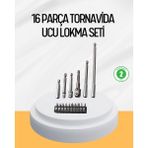 Zero Land Lvsqvr Ergonomik 16 Parça Bits Tornavida Uç ve Adaptör Seti