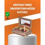 Zero Land Lvsqvr Müzikli Balerin Figürlü Takı Kutusu Piyano Desenli Dekoratif - Çok Renkli