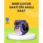 Zero Land Matrixzn S10 Akıllı Çocuk Saati Mor Tasarım Adımsayar ve Alarm Fonksiyonlu - Standart