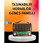 Zero Land Mtxdpn Solar Şarjlı Taşınabilir Radyo Bluetooth Hoparlör USB Sd Destekli - Renkli