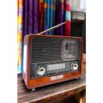 Zero Land Muratech Nostaljik Radyo Usb,aux ve Sd Kart Girişli Bluetooth Bağlantılı - Ahşap