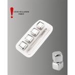 Zero Land Muratech Yeniden Kullanılabilir 304 Çelik Metal Buz Küpleri 4'lü Set - Renkli