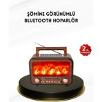 Zero Land Nrzsnt Alev Işığı Efektli Solar Bluetooth Hoparlör Radyo Destekli Taşınabilir Model - Renkli