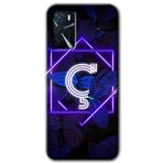 Zero Oppo A16 HD Desen Baskılı Dark Neon Yaprak C Harfi Cep Telefonu Kılıfı