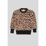 ZERO ZERO THREE NINE Bisiklet Yaka Leopar Desenli Kadın Kazak - XL