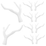 Zerodeko 10 Adet İmitasyon Coral Ejderha Horn Headdress Akrilik baş süsleri Yüzük korallı aksesuar Dal dekoratif dekoratif Şık baş süsü sahte mercan dalları DIY dalları beyaz