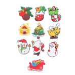 Zerodeko 10 Adet Noel Tema Buzdolabı Mıknatısları Karikatür Buzdolabı Magnet Etiketler Buzdolabı