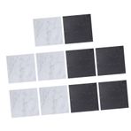 Zerodeko 10 Parça Mermer Zemin Çıkartmaları Siyah Beyaz Mermer Backsplash Ters Sıçrama Çıkartması Banyo Fayansı Siyah Mermer Kare Etiket Seramik Karo Evcil Hayvan Duvar 3 Boyutlu