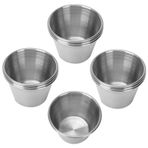 Zerodeko 10 Parça Sos Kasesi Meze Kasesi Soya Sosu Yemeği Porsiyon Bardak 2 Ons Bardak Tabak Kase Mini Ramekin Yemekleri Sos Kapları Meze Tabağı Tas Paslanmaz Çelik Teppanyaki Japonya