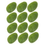 Zerodeko 12 Adet Simüle edilmiş yeşil duvar Veranda el sanatları için sahte yosun dekoratif duvar dekorasyonu bahçe dekoru simüle yosun taşı Moss Rocks sahte yosun taşı yapay taş süs Köpük