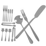 Zerodeko 14 Parça Metal Peynir Spatula Kaşık Çatal Seti Peynir Tahtası için Servis Aletleri Mutfak Çatal Takımı Ve Aletleri