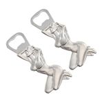 Zerodeko 2 Adet Metal Buzdolabı Magnet Etiketler Kadın Şişe Açacağı Duvara Monte Açacağı