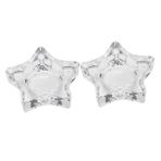 Zerodeko 2 Adet Şeffaf Mum Tutucu Temizlemek Yıldız Tealight Mumluk Dekoratif Şekilli Yıldızlar Yıldız Şeklinde Mumluk Retro Küçük Sahipler Mumlar Tealight Mum Tutucular Transparent Bardak