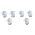 Zerodeko 2 Set Silikon Ölçüm Kapları 100ml Kolay Okunabilen Dereceli Bardaklar Laboratuvar Ev Kullanımı Isıya Dayanıklı Asit Alkali Pişirme Fırınlama Için 3 Adet * 2