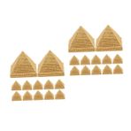 Zerodeko 2 Takım Piramit Modeli Dekoratif Objeler Diy Dekorasyonu Masa Süsü Minyatür Heykel Yün Topu Dekorasyon El Sepeti Mısır Piramit Heykeli Piramit Oyuncaklar Reçine Golden 12 Adet * 2