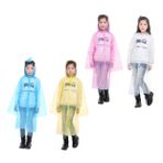 Zerodeko 4 Tulum Tek Kullanımlık Giyisi Çocuklar Önlük Iş Elbisesi Temizle Panço Şeffaf Yağmurluk Çocuk Yağmurluğu Kapüşonlu Yağmurluk Çocuk Takım Elbise Izolasyon Ayarlamak Çalışmak