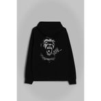 Zeroh Tinnitus Music Albüm Ön ve Arka Baskılı Sweatshirt Unisex Kapüşonlu Hoodie Siyah