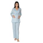 Zerre Bebe Kadın Mavi Hamile Lohusa Pijama Takım 8092, L, 8092M-869BST0004715
