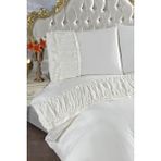Zerrin Dantelli Çeyizlik Nevresim Takımı Krem - 200 x 220 cm