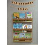 Zerya Isme Özel Kürtçe Çocuk Kitaplı Montessori Çocuk Odası Kitaplığı 80*60 cm Ceviz Kitaplık (Kitaplı)