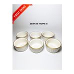 Zeryas Home 6 Adet Altın Yaldızlı Porselen Sufle Ve Çerez Kasesi