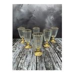 Zeryas Home Kahve Yanı Su Bardağı 6 Adet Altın Yaldızlı Lüks 75 ml