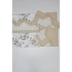 Zesa Home El Işi Dantelli Nervürlü ve Pikolu Nevresim Takımı Desenli Çift Tarafı Danteli - Açık Kahverengi - 200 x 220 cm