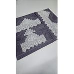 Zesa Home El Işi Dantelli Nervürlü ve Pikolu Nevresim Takımı - Füme - 200 x 220 cm