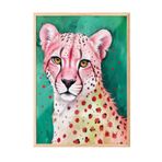 Zestia Ahşap Çerçeveli Duvar Tablosu Modern Pop Art Çita İllüstrasyonu Salon Dekoru, 15 x 21