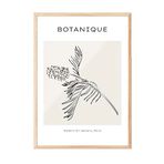Zestia Ahşap Çerçeveli Tablo, İnce Palmiye Dalları – Bohem Sanat, Ofis Dekoru Poster No: 101326 70 x 100