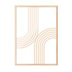 Zestia Ahşap Çerçeveli Tablo, Minimal Çizgiler, Çalışma Odası Dekoru Poster No: 112324 70 x 100