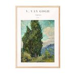 Zestia Ahşap Çerçeveli Tablo, Van Gogh Ağaçlı Doğa Manzarası, Salon Dekoru Poster No: 113564 70 x 100