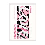 Zestia Beyaz Çerçeveli Tablo, LOVE Yazısı, Pembe Tonlar, Dikey Tipografi Poster No: 107657 21 x 30