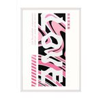 Zestia Beyaz Çerçeveli Tablo, LOVE Yazısı, Pembe Tonlar, Dikey Tipografi Poster No: 107657 70 x 100