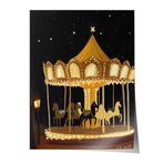 Zestia Çerçevesiz Poster, Gece Lunapark Atlı Karınca, Genç Odası Dekoru Poster No: 110247 50 x 70
