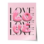 Zestia Çerçevesiz Poster, LOVE Yazısı – Modern Tipografi, Çalışma Odası Dekoru Poster No: 112979 70 x 100