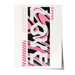 Zestia Çerçevesiz Poster, LOVE Yazısı, Pembe Tonlar, Dikey Tipografi Poster No: 107657 30 x 40