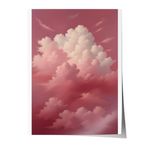 Zestia Çerçevesiz Poster, Pembe Bulutlar, Dijital Gökyüzü İllüstrasyonu Poster No: 107548 70 x 100
