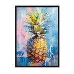 Zestia Siyah Çerçeveli Tablo, Ananas Sanat, Mutfak Dekoru Poster No: 112000 30 x 40