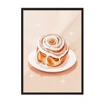Zestia Siyah Çerçeveli Tablo, Macaron Tatlısı Pastel Renklerle, Mutfak Dekoru Poster No: 109552 70 x 100