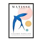 Zestia Siyah Çerçeveli Tablo, Uçan Kuş Figürü – Matisse Galeri, Salon Dekoru Poster No: 101935 30 x 40