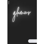 Zeszyt a5 w kratkę 96 stron czarny GLAMOUR (tekst biały, TM): młodzieżowe słowo roku | notatnik dla młodzieży na studia | notebook licealisty do ... kratkowany | pamiętnik nastolatki | 6x9 inch