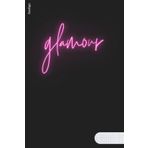 Zeszyt a5 w kratkę 96 stron czarny GLAMOUR (tekst różowy, TM): młodzieżowe słowo roku | notatnik dla młodzieży na studia | notebook licealisty do ... | 6x9 inch (Zeszyty młodzieżowe, Band 1)