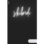 Zeszyt a5 w kratkę 96 stron czarny SKIBIDI (tekst biały, TM): młodzieżowe słowo roku | notatnik dla młodzieży na studia | notebook licealisty do ... | 6x9 inch (Zeszyty młodzieżowe, Band 11)