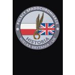 Zeszyt z logo Historia - Polscy Spadochroniarze w UK: A5 | 100 stron z przerywanymi liniami | kolor czarny