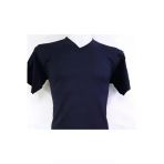 Zeta Group Kısa Kol V Yaka Düz Günlük Stil 100% Pamuk Giyim T-Shirt Lacivert - Lacivert - Ilc2.uttshdrtn-La-Yet