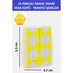 ZETCONCEPT 24 PARÇALI YARATICI MAGIC SNAKE CUBE -SİHİRLİ YILAN ZEKA SABIR KÜPÜ - RENK: SARI