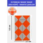 ZETCONCEPT 24 PARÇALI YARATICI MAGIC SNAKE CUBE -SİHİRLİ YILAN ZEKA SABIR KÜPÜ - RENK: TURUNCU