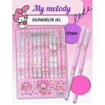ZETCONCEPT Silinebilir Jel Tükenmez Kalem Seti, Siyah Mürekkep, Hello Kitty My Melody Desenli, 12'li Paket, Okul ve Ofis İçin